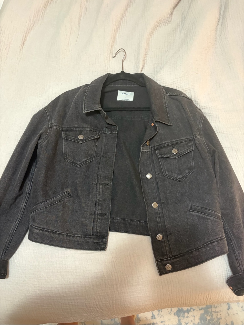 Old Navy Women's Black Denim Jacket - Picture 2 of 5